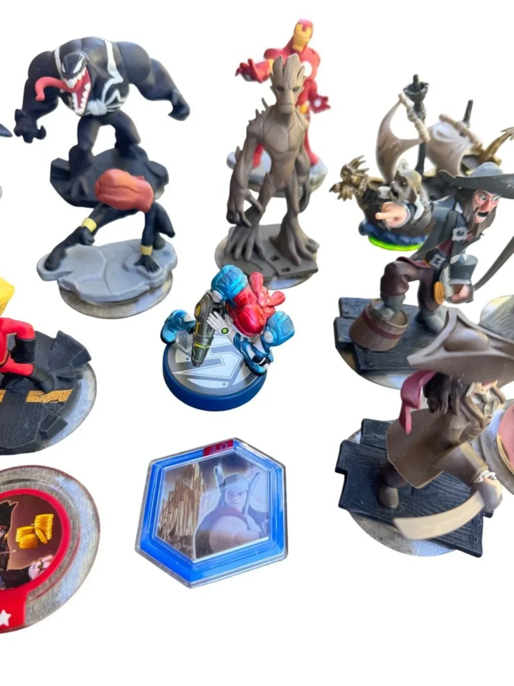 Disney Infinity Figures & Power Discs Lot - Marvel Star Wars Frozen & More